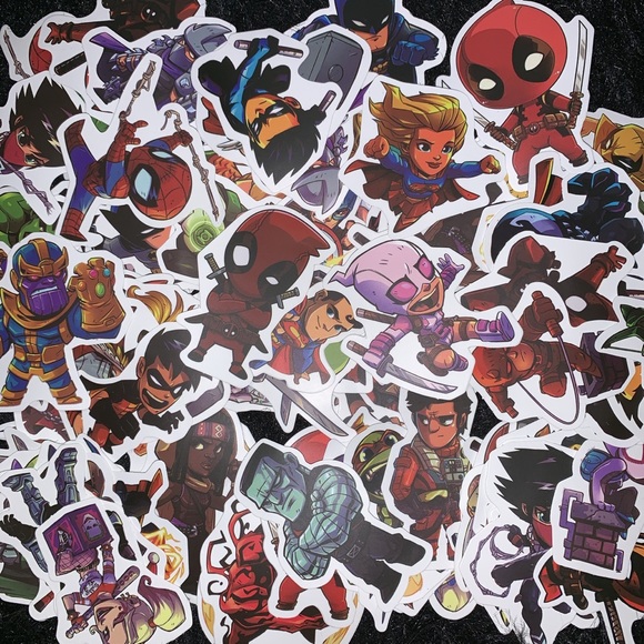 Marvel / DC Sticker set of 15 - Picture 1 of 8